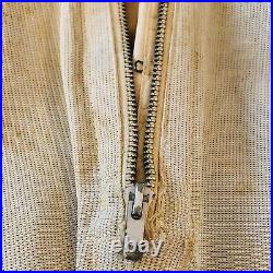 Vintage High Waisted 1940s Open Bottom Corset Girdle w Boning + Metal Zipper