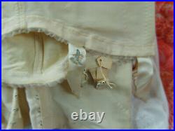 Vintage Lily of France All in One Open Bottom Corselet Girdle 6 Garters 36B