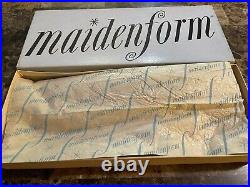 Vintage Maidenform Concertina Open Bottom Girdle & Nylons! Small. Original Box