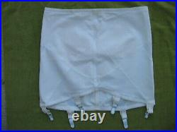 Vintage OPEN BOTTOM GIRDLE, white with 6 garters size 36 Sears