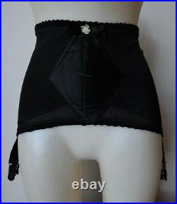 Vintage Olga Open Bottom girdle/garter belt w 4 garters, Satin Panel sz Medium