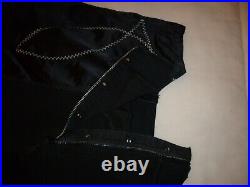 Vintage Open Bottom Girdle, Black withGarters, size 44, Swisstex, stretchy & tight
