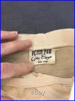 Vintage Open Bottom Girdle Support Garters Peter Pan Beige Size S Prop