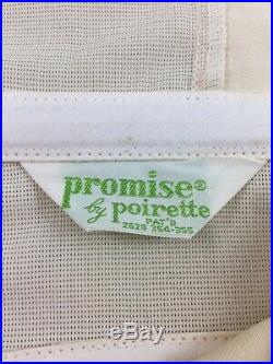 Vintage Promise Poirette Open Bottom Girdle Garter Boned Zipper Size 31 NOS New