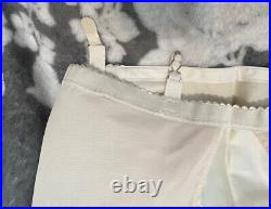 Vintage Rare High -Waist Open-Bottom Girdle with garters REAL FORM SIZE LARGE