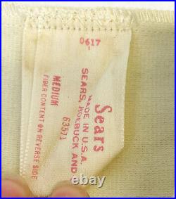 Vintage Sears Charmode LATEX Rubber GIRDLE S/M Zipper Open Bottom withTube Ivory