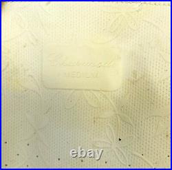 Vintage Sears Charmode LATEX Rubber GIRDLE S/M Zipper Open Bottom withTube Ivory