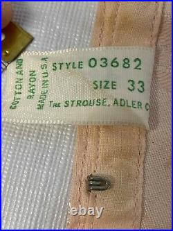 Vintage Strouse, Adler Co. Girdle Open Bottom Garter Hi-Waist Hook and Eye Sz 33