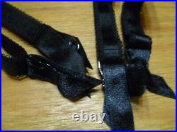 Vintage Style Poir Moi Black + Cerise Open Bottom Corset Basque Size 38c 14-16
