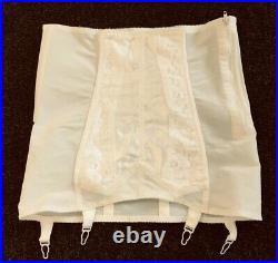 Vintage Style White Open Bottom Girdle Suspenders Corset 3xl Boned Sexy Basque