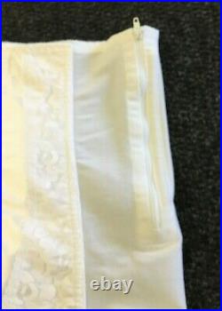 Vintage Style White Open Bottom Girdle Suspenders Corset 3xl Boned Sexy Basque