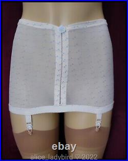 Vintage TREO Saks Fifth Ave OB GIRDLE Skirt GARTERS Nylon Open-Bottom Sheer S