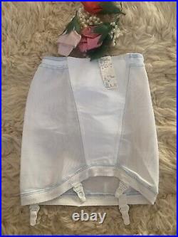Vintage Vassarette NEW WT OB GIRDLE Skirt GARTERS Nylon Open-Bottom Sheer M