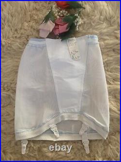Vintage Vassarette NEW WT OB GIRDLE Skirt GARTERS Nylon Open-Bottom Sheer M
