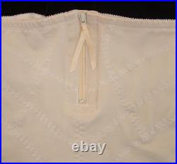 Vintage Young Smoothie Girdle Garters Open Bottom Beige XL 31 32 Zipper USA