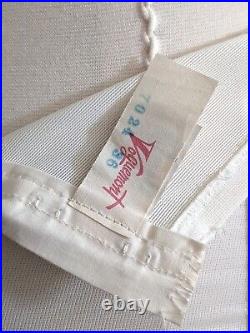 Vtg 60's Voguemont Embroidered Cotton Open Bottom Girdle Shaper Garter Belt