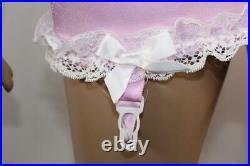 Vtg Baby Pink Playtex Open Bottom Girdle Corselette 4 Suspender 42d