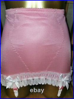 Vtg Pantie Girdle Open Bottom Sweet Pink By Silhouette Waist Size 29-30 #68