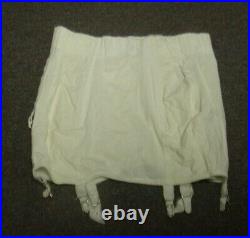 Vtg Penney's Adonna Firm Control Zippered Open Bottom Girdle with Garters Wh 3X