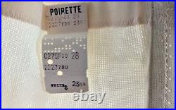 Vtg Poirette Satin Acetate /nylon 6-garter Side-zip Open Bottom Girdle 28/m