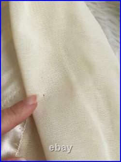 Vtg SATIN CORSELETTE Garters Open Bottom Girdle PRIMROSE 34B Chiffon Embroidered