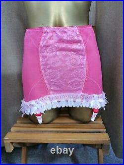 Vtg Style Girdle Open Bottom Rose Pink By M&s Waist Size 31- 32 #169