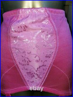 Vtg Style Girdle Open Bottom Rose Pink By M&s Waist Size 31-32 A-198