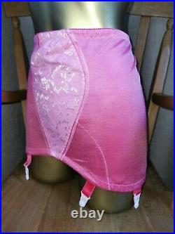 Vtg Style Girdle Open Bottom Rose Pink By M&s Waist Size 31-32 A-198