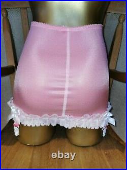 Vtg Style Girdle Open Bottom Sweet Pink By Silhouette Waist Size 27-28 #159