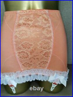 Vtg Style Pantie Girdle Open Bottom Peach By M&s Size S # 1132
